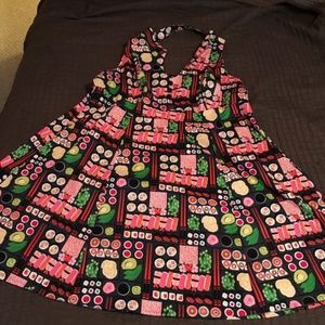 Cherry Velvet Sushi Dress